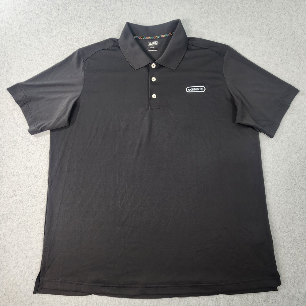 Adidas Golf Performance Shirt Mens Size 2XL Black Short Sleeve Athleticwear